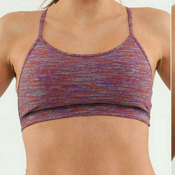 lululemon athletica Other - Lululemon Flow Y Bra IV, Blk/Purple/Multi, Sz 8
